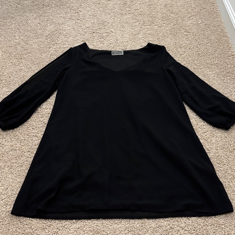Slit Sleeve Black Tunic